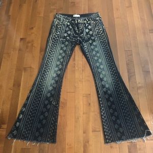 Free People Printed Jeans